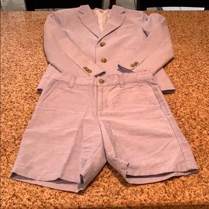 Janie and Jack Blue Blazer/Shorts Set, Size 8.
